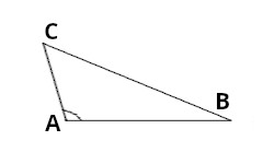 stompe ongelijkzijdige driehoek △ABC