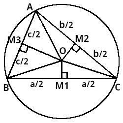 De middelloodlijnen en de omgeschreven cirkel van de driehoek